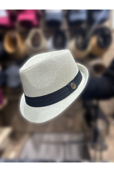 LAGRANZE Women's Summer Straw Premium Jackson Fedora Hat