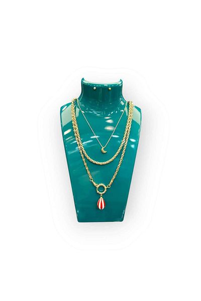 STAND MARKET Necklace Stand Acrylic -Jewelry Display and Storage Stand Turquoise 19X30 cm