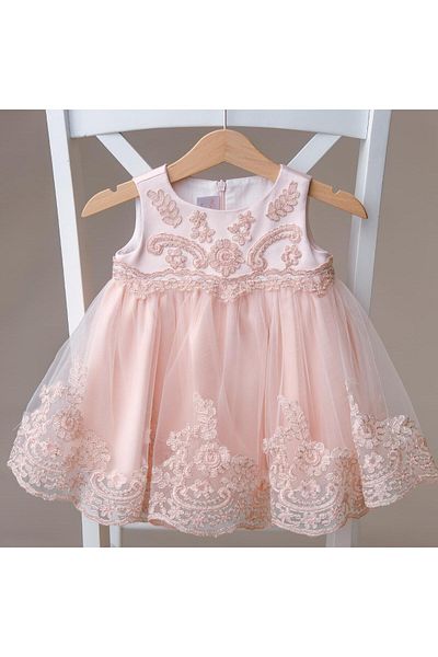 Pamina Rochie elegantă pentru fete, roz, cu broderie, 383r - 62 cm, roz