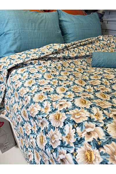 ŞENER HOME Daisy Patterned Sheet Elastic Single Pique Set
