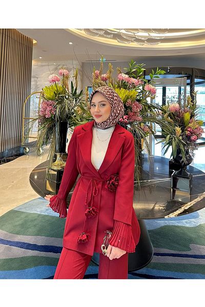 Esilapark Henza Sleeve Pleated Suit