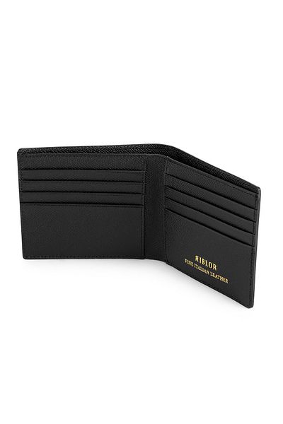 Riblor Serafino 8 Card Italian Leather Wallet For Men Black