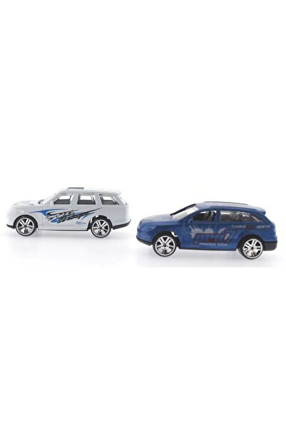 Eldenör Set of 2 Metal Race Car with White Suv