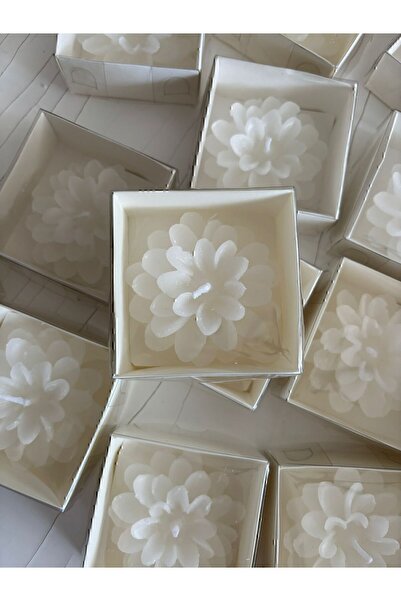 KeerS 10 Adet Lotus Mum, Beyaz Kutulu Söz, Nişan, Düğün, Kına, Doğum Günü