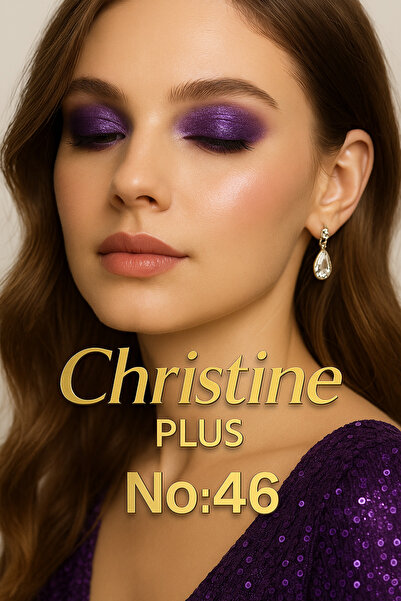Christine Plus Toz Yapıda İnce Işıltılı Göz Farı – Mor No:46 (Eyeshadow)