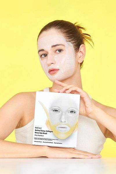 Royues Koec Double Chin Tightening, Retinol Collagen Lifting Effect Face Mask, 25g 1 Piece