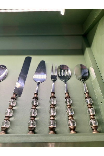 hediye Esterhomedecor 5-Piece Bead Model Serving Spoon Set