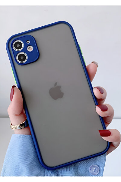 zore Iphone 12 Uyumlu Kılıf Kamera Korumalı Mat Arka Yüzey Silikon