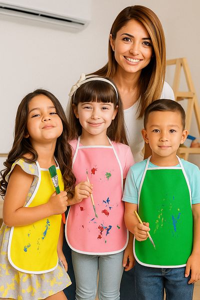 Morlay Colorful Activity Painting Aprons for 2-8 Years Old Children - Waterproof and Durable & 30x50 cm