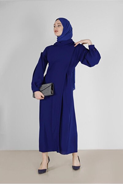 Alvina BELİ ARKADAN BAĞLAMALI KLASİK ELBİSE 42335