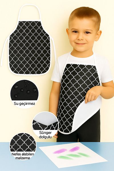Morlay 6 Pieces Kitchen and Activity Aprons for Kids Colorful Cute and Fun Aprons