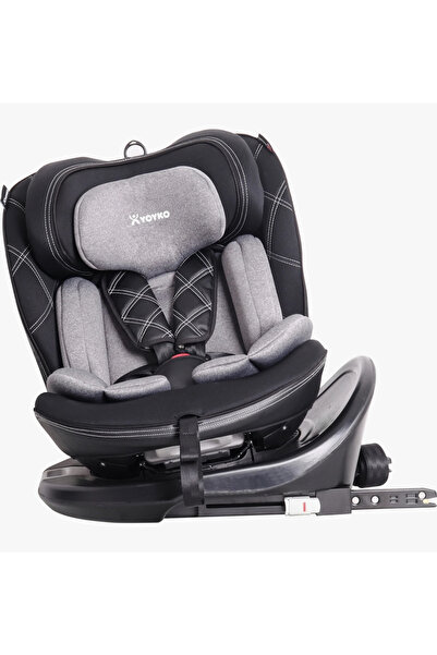 YOYKO Ultimate 360 ° Dönebilir Yatabilir 0-36 Kg Deri Oto Koltuğu Isofıx/sıp/latch Gri
