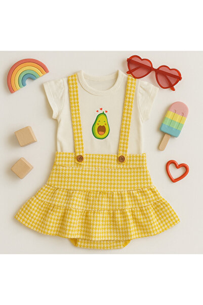 Mini Kids Baby طفلة / طفل الأفوكادو تي شيرت مطبوع القطن القطني منقوشة القماش ...