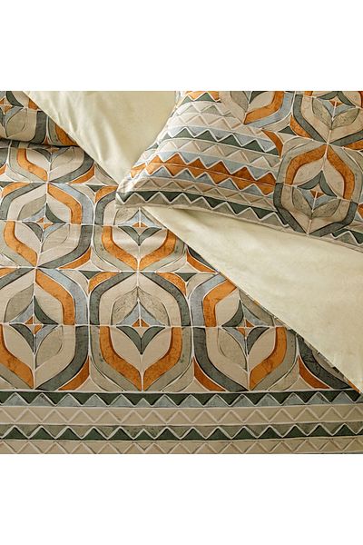 Linens Sc Fresnel Duvet Cover Set Double Orange