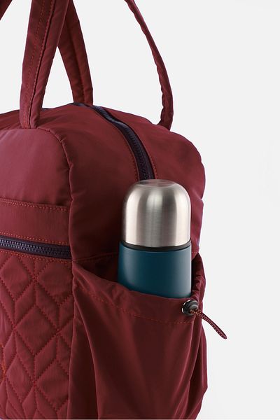 ICONE BAG Sports Bag with Multiple Pockets, Water Bottle & Bottle Compartment, Quilted Detail, Can Be Attached to a Suitcase