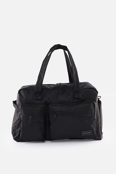 ICONE BAG Large Size Travel Bag - Adjustable with Shoe Compartment, Suitcase Attachment, and Water Repellent Multi-Pockets