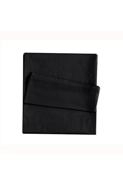 Linens Black Cotton Satin King Size Bed Sheet - Mix&Match