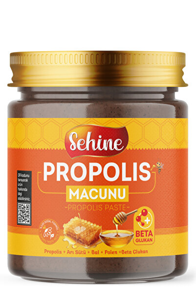 Sehine Propolis Macunu - Arı Sütü, Bal, Polen ve Beta Glukan Destekli, 240gr