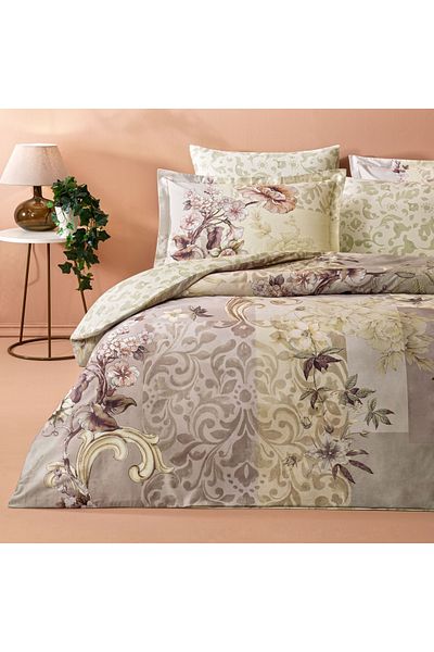 Linens Gaulm Satin Duvet Cover Set - Next to Mink, Double