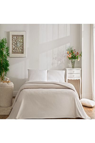 Linens Cotton Double Pique White