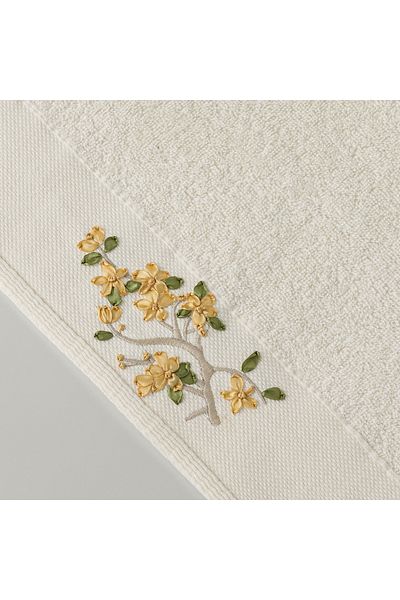 Linens Lıora Cotton Face Towel 50X85 cm Ecru Color