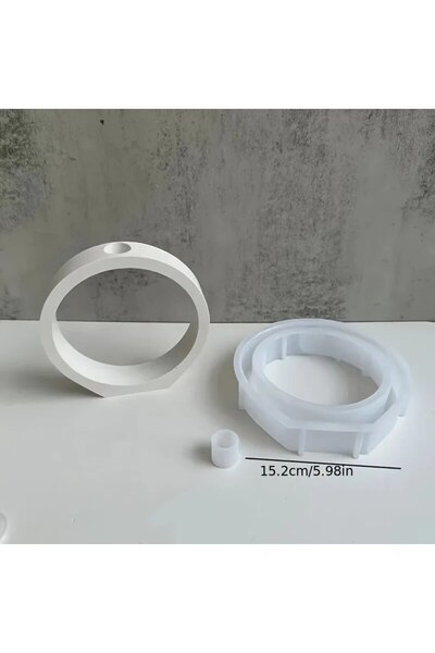 Choice5 قالب سيليكون دائري مقوس على شكل مزهرية زراعة مائية، قالب أسمنت جبسي، ...