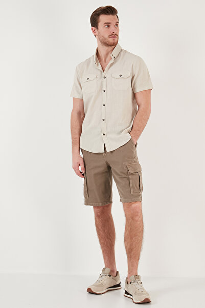 Buratti Buttoned Collar 100% Cotton Slim Fit Pocket Shirt Men's Shirt Cf21s111153