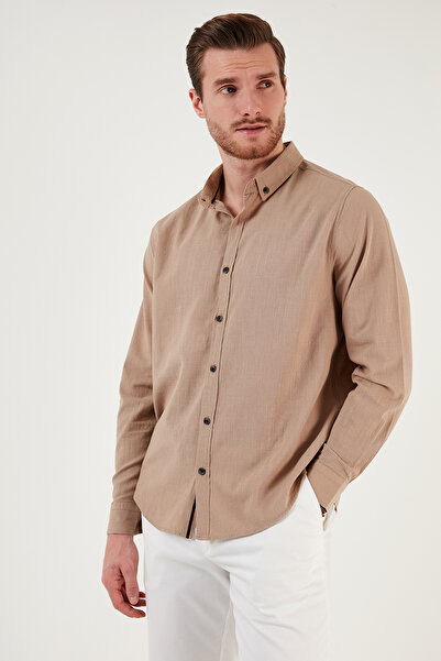 Buratti Памучна стандартна риза с яка и копчета Мъжка риза CF20S111871