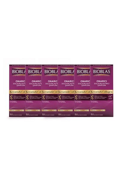 Bioblas 360 ml Volume Shampoo - 6 Pieces for Thin and Volume-Free Hair