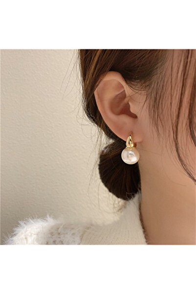 Choice 30hlzy5249-02 Silver Color Pearl Studs Hoop Earrings For Women Gold Co...