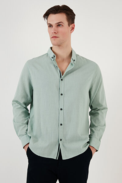 Buratti Cotton Regular Fit Button Collar Shirt Men's Shirt Cf20S 111871