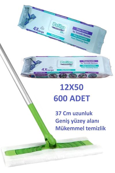 Pafilya Yüzey Temizleyici Mob Havlusu 12 Paket 600 Yaprak (12X50)