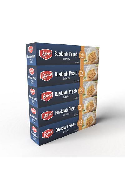 Roll-Up Refrigerator Bag Medium Size 24X38Cm 75 Pieces X 5 Packs