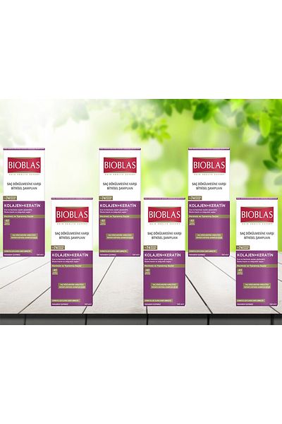 Bioblas 360 ml Volume Shampoo - 6 Pieces for Thin and Volume-Free Hair