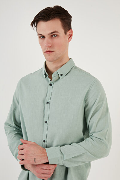 Buratti Cotton Regular Fit Button Collar Shirt Men's Shirt Cf20S 111871