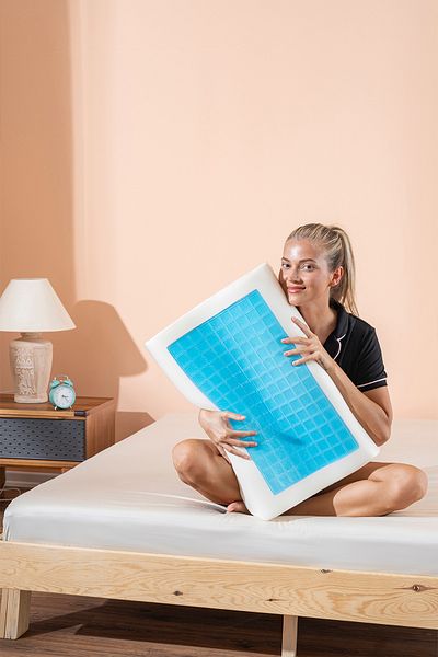 Softlife Visco High Orthopedic Neck Supported Cooling Gel Pillow 60X40X14/12Cm