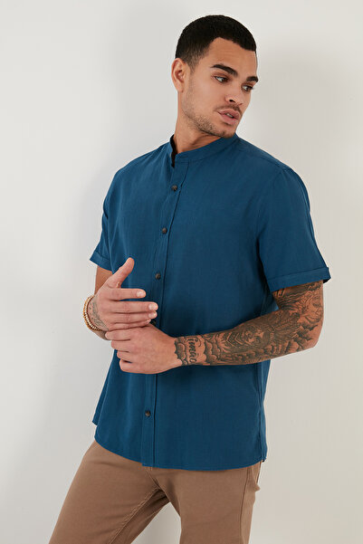 Buratti Ανδρικό πουκάμισο 100% βαμβακερό γιακά κοντό μανίκι Cf21s113899