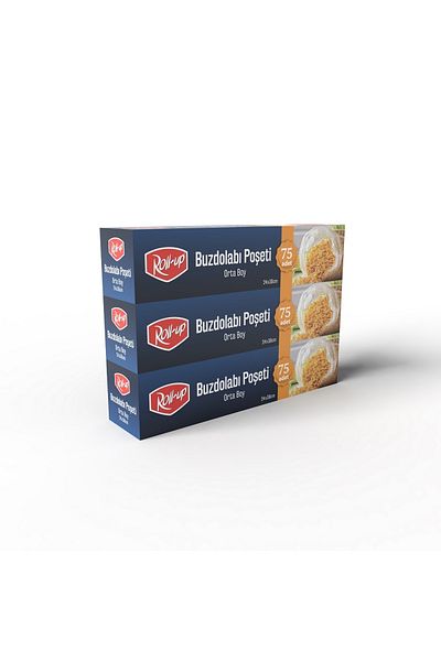 Roll-Up Refrigerator Bag Medium Size 24X38Cm 75 Pieces X 3 Packs