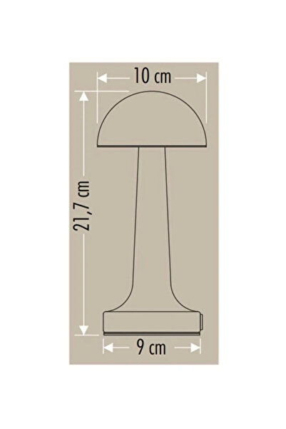 Mirilliahome Mantar Gold Şarjlı Dokunmatik 3 Renk Ayarlanabilir Masa Lambası