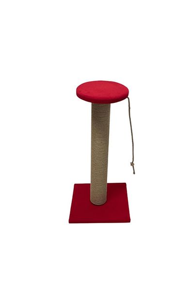 Bedspet 70 cm Red Thick Cat Scratcher - with Seat