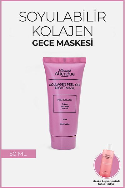BEAUTE ATTENDUE Collagen Peel-Off Night Mask |   Containing Niacinamide & Vitamin E