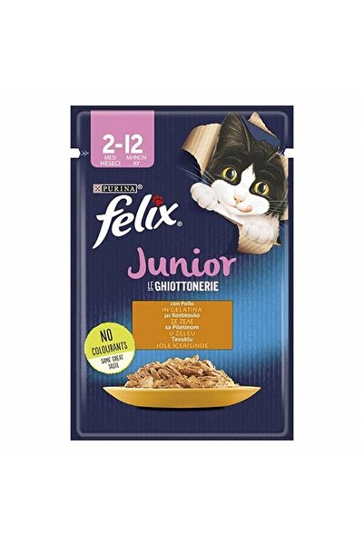 FELIX Pouch Junior Tavuklu Yavru Kedi Konservesi 26 Adet 85 gr