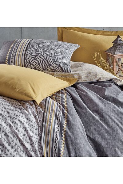 Cotton Box Σετ Παπλωματοθήκη Διπλό Soil Nedra Beige