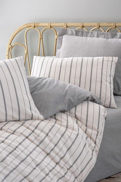 Cotton Box Natureforce Yarn-Dyed Double Duvet Cover Set Unus Gray