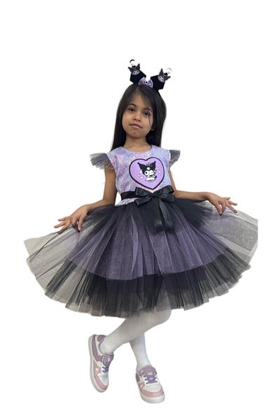 Zey Baby Kuromi Dress and Crown Birthday and Party Dress Sequined