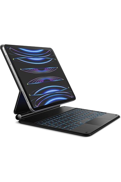 Yesido iPad Air 13 M2 Chip 2024 لوحة مفاتيح متوافقة مع لوحة المفاتيح السحرية Touchpad Q حافظة لوحة المفاتيح الذكية - مضاءة