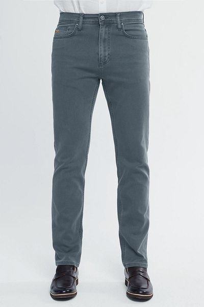 Xcedy Blugi din denim elastic cu talie înaltă - Blugi Premium Regular Fit, C356-benzină