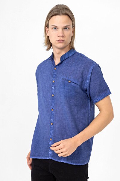 Heaven Ephesus Сорочка з коротким рукавом і коміром-стійкою -4700