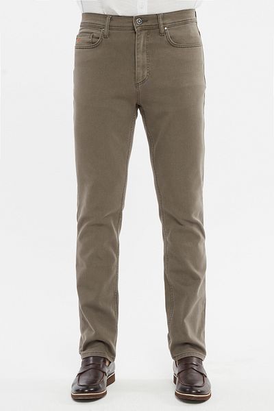 Xcedy Ψηλόμεσο ελαστικό τζιν τζιν - Premium Regular Fit Jean, C356-καφέ