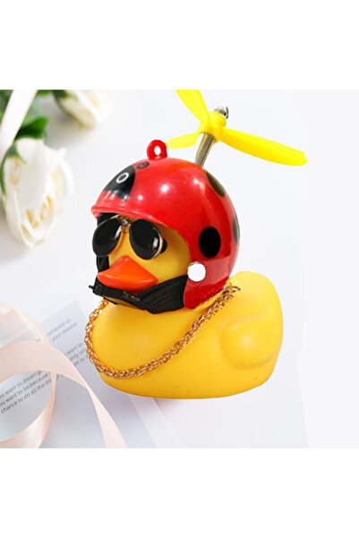 Choice خوذة سيارة من النوع 13 على شكل بطة صفراء صغيرة مع قلادة رياح مكسورة وخ...